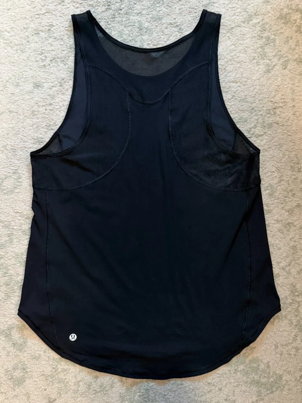 Lululemon Sculpt Tank Top Black Mesh Back Activewear Running Training Womens 6